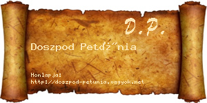 Doszpod Petúnia névjegykártya
